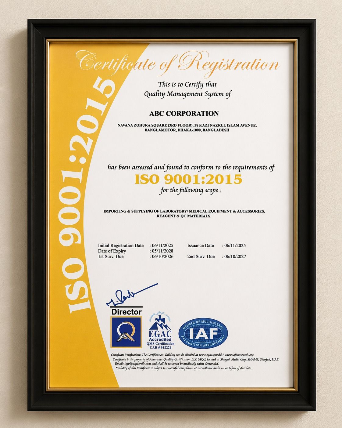 ISO 9001:2015 Certificate